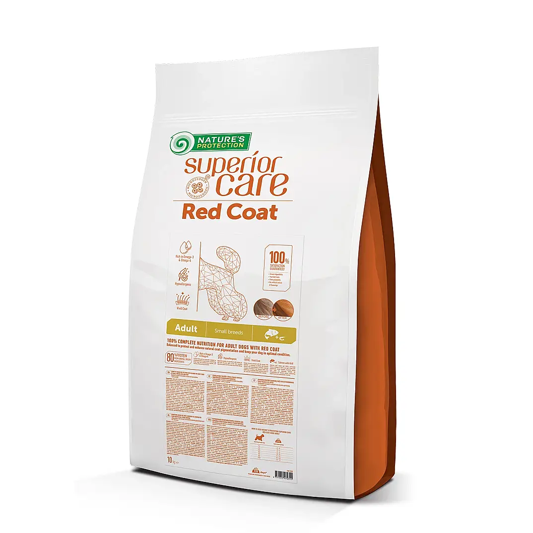 Nature’s Protection Superior Care Red Coat Grain-Free Salmon Dry Dog Food for Small Breed Dogs 10kg - 1